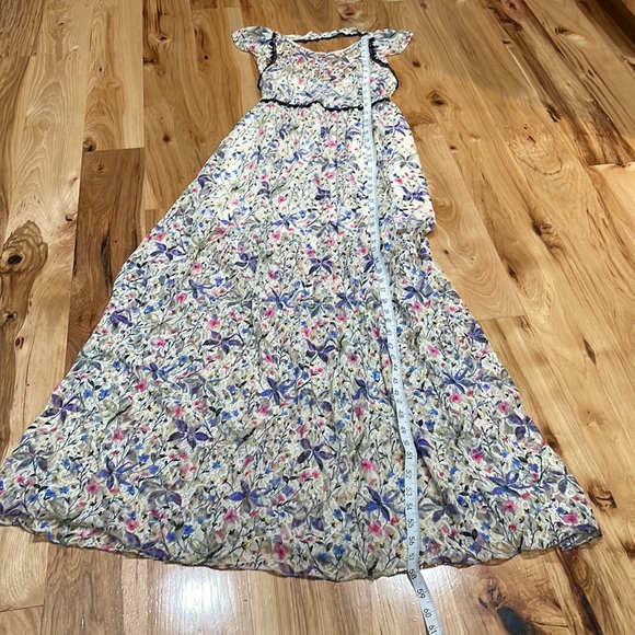 Free People Cherry Blossom Maxi Dress Spring Garden Combo 2 boho romantic lined - Picture 5 of 10